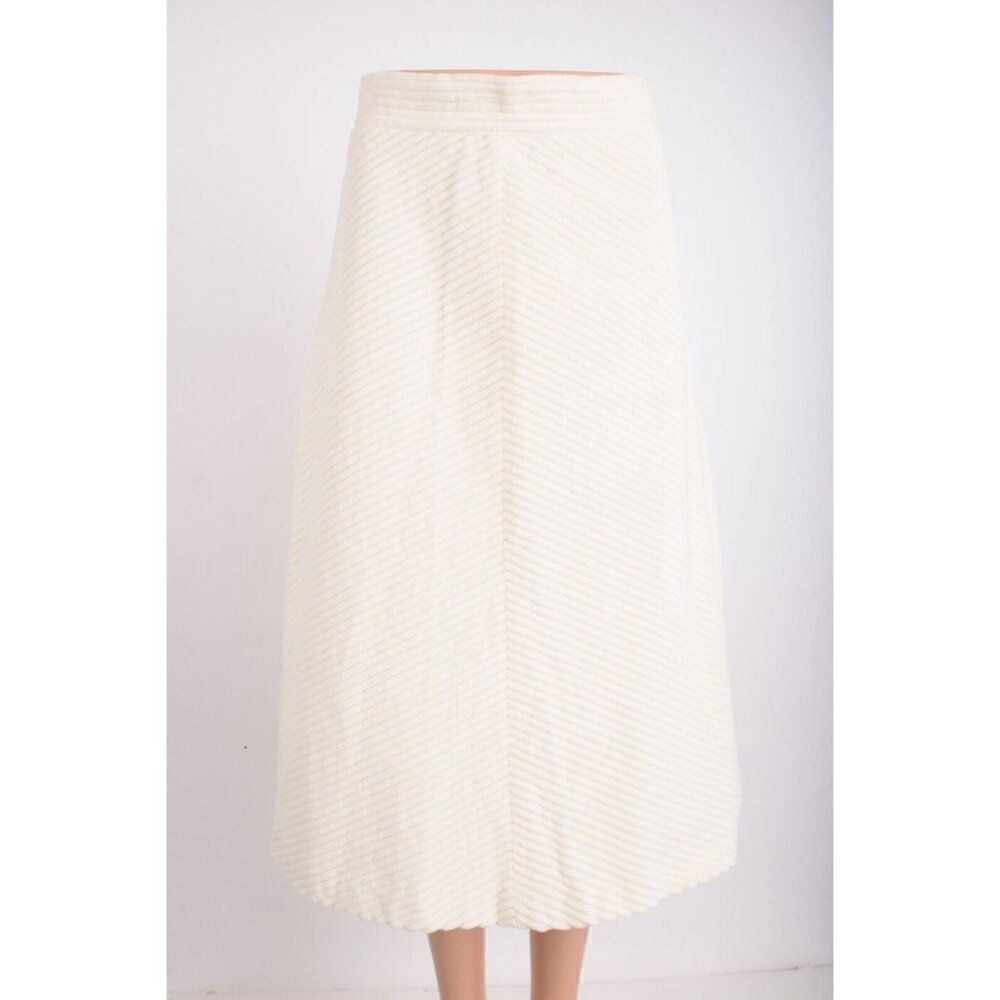 Missoni Womens High Waist A-Line Midi Skirt Ivory US 4 EU 40 NWT